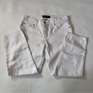 LRL White Cropped Straight Jeans Size 2P